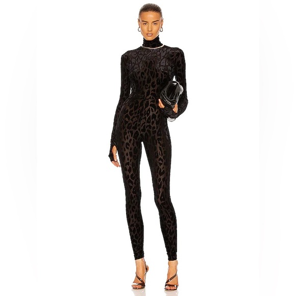 Alex Perry Pants - ALEX PERRY / Leopard Jersey Catsuit (FINAL SALE)
